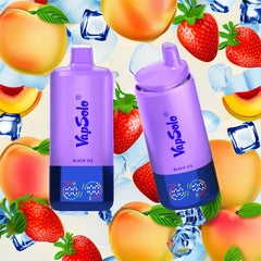VAPSOLO TRIPLE 60000 - PEACH BERRY & BLACK ICE & STRAWBERRY VANILLA COLA