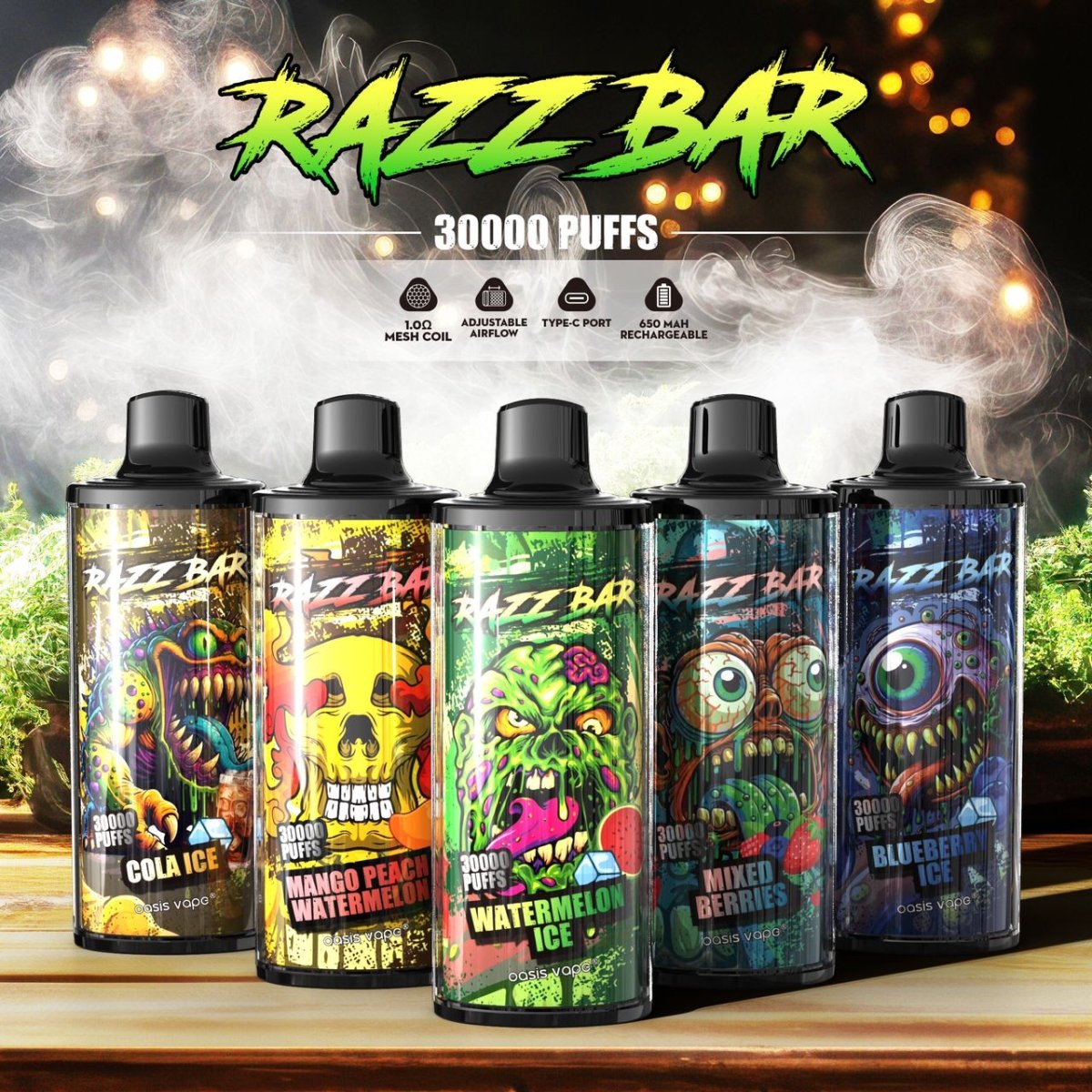 RAZZ BAR 30000 disposable vape collection – compact design with smooth vaping experience