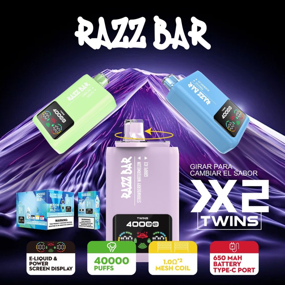 RAZZ BAR 40000 disposable vape collection with long-lasting puffs and premium flavors